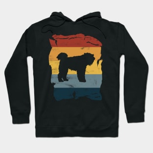 Bouvier des Flandres Distressed Vintage Retro Silhouette Hoodie